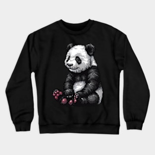 Pixelated Panda Artistry Crewneck Sweatshirt